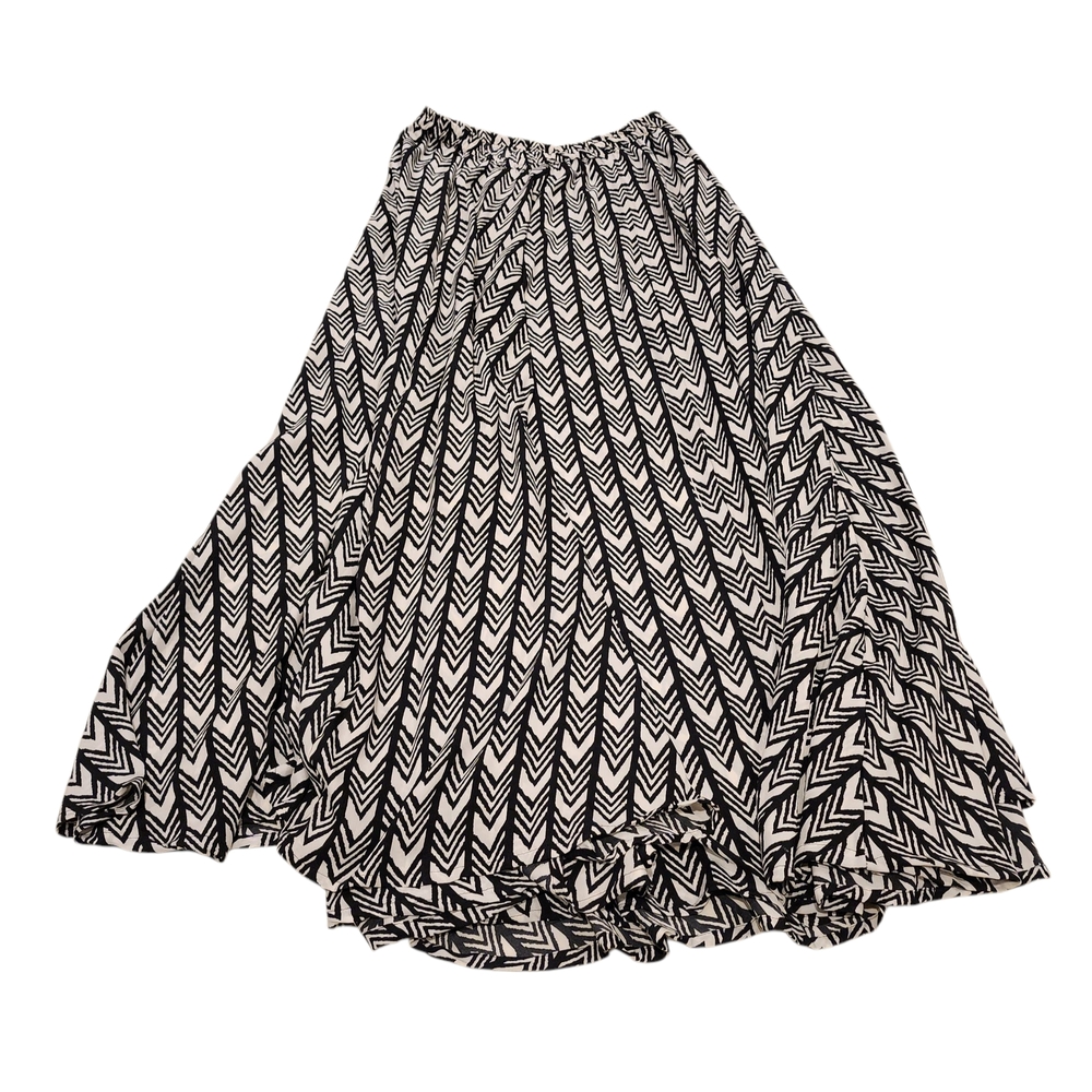 Black and White Chevron Maxi Skirt
